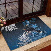 New Zealand Huia Bird Rubber Doormat Aotearoa Maori Pattern