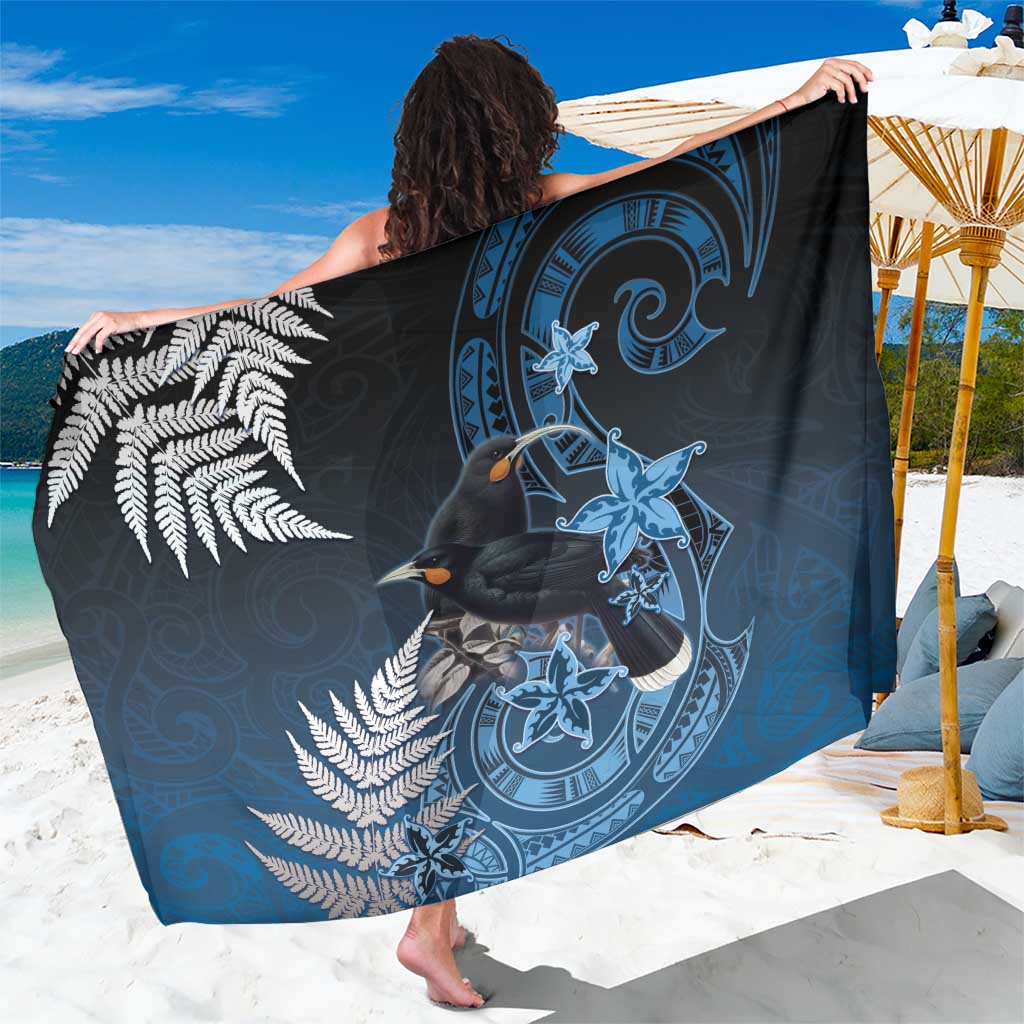 New Zealand Huia Bird Sarong Aotearoa Maori Pattern