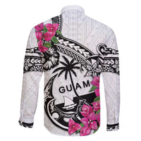 Guam Chamorro Family Matching Mermaid Dress and Hawaiian Shirt Bougainvillea White Polynesian Tribal Pattern LT05 - Polynesian Pride