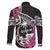 Guam Chamorro Family Matching Mermaid Dress and Hawaiian Shirt Bougainvillea Black Polynesian Tribal Pattern