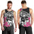 Guam Chamorro Men Tank Top Bougainvillea Black Polynesian Tribal Pattern