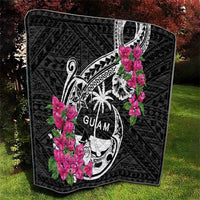Guam Chamorro Quilt Bougainvillea Black Polynesian Tribal Pattern LT05 - Polynesian Pride