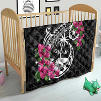 Guam Chamorro Quilt Bougainvillea Black Polynesian Tribal Pattern LT05 - Polynesian Pride