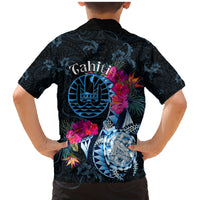 Tahiti Ia Orana Family Matching Mermaid Dress and Hawaiian Shirt Polynesian Turtle With Coat Of Arms LT05 - Polynesian Pride