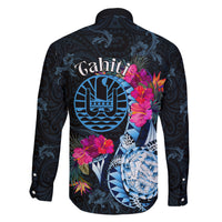 Tahiti Ia Orana Family Matching Short Sleeve Bodycon Dress and Hawaiian Shirt Polynesian Turtle With Coat Of Arms LT05 - Polynesian Pride