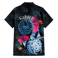 Tahiti Ia Orana Family Matching Tank Maxi Dress and Hawaiian Shirt Polynesian Turtle With Coat Of Arms LT05 - Polynesian Pride