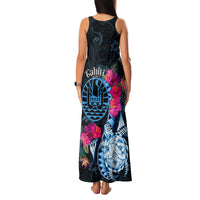 Tahiti Ia Orana Family Matching Tank Maxi Dress and Hawaiian Shirt Polynesian Turtle With Coat Of Arms LT05 - Polynesian Pride