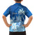 Personalised Bula Fiji Hawaiian Shirt Fijian Masi Pattern With Blue Coat Of Arms LT05 - Polynesian Pride