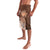 Personalised Bula Fiji Lavalava Fijian Masi Pattern With Brown Coat Of Arms LT05 - Polynesian Pride