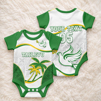Custom Tailevu Rugby Baby Onesie Fiji Tapa Pattern LT05 - Polynesian Pride