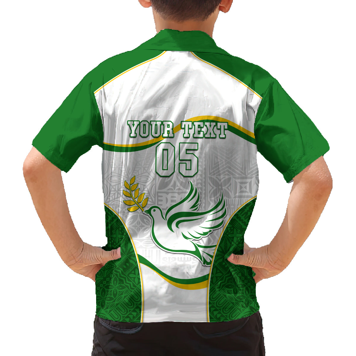 Custom Tailevu Rugby Family Matching Off Shoulder Short Dress and Hawaiian Shirt Fiji Tapa Pattern LT05 - Polynesian Pride