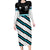 Custom Fiji Rugby Family Matching Long Sleeve Bodycon Dress and Hawaiian Shirt Fijian 7s With Tapa Pattern LT05 Mom's Dress White - Polynesian Pride