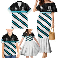 Custom Fiji Rugby Family Matching Mermaid Dress and Hawaiian Shirt Fijian 7s With Tapa Pattern LT05 - Polynesian Pride