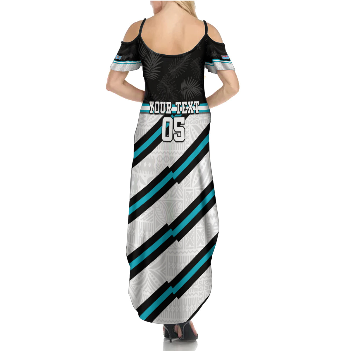 Custom Fiji Rugby Family Matching Summer Maxi Dress and Hawaiian Shirt Fijian 7s With Tapa Pattern LT05 - Polynesian Pride