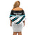 Custom Fiji Rugby Off Shoulder Short Dress Fijian 7s With Tapa Pattern LT05 - Polynesian Pride