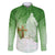 Happy Palm Sunday Family Matching Long Sleeve Bodycon Dress and Hawaiian Shirt With Polynesian Pattern LT05 Dad's Shirt - Long Sleeve Green - Polynesian Pride
