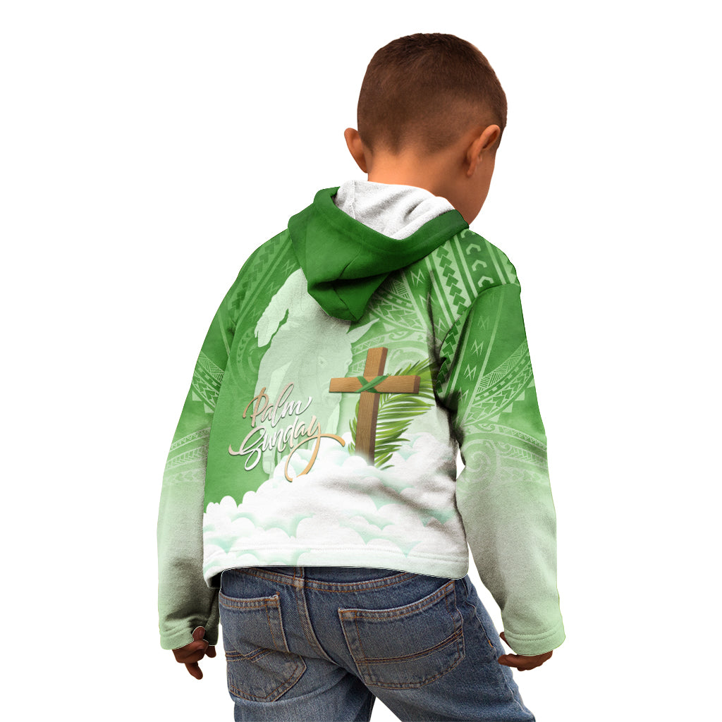 Happy Palm Sunday Kid Hoodie With Polynesian Pattern LT05 - Polynesian Pride