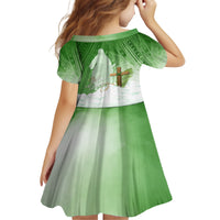 Happy Palm Sunday Kid Short Sleeve Dress With Polynesian Pattern LT05 - Polynesian Pride