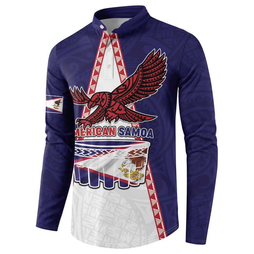 Personalised American Samoa Flag Day Button Sweatshirt Flag Style