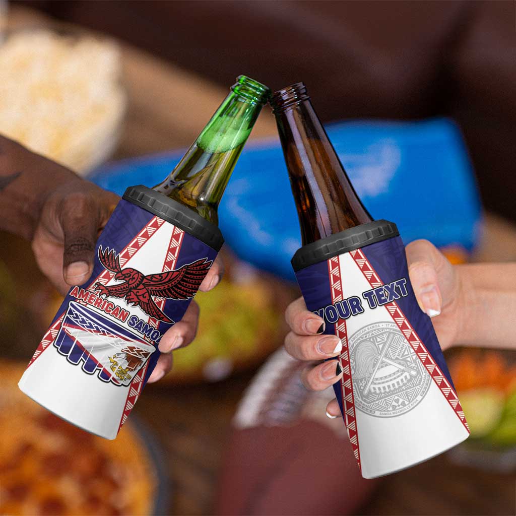Personalised American Samoa Flag Day 4 in 1 Can Cooler Tumbler Flag Style