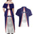 Personalised American Samoa Flag Day Couples Matching Off Shoulder Maxi Dress and Hawaiian Shirt Flag Style