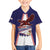 Personalised American Samoa Flag Day Family Matching Off The Shoulder Long Sleeve Dress and Hawaiian Shirt Flag Style