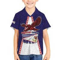 Personalised American Samoa Flag Day Kid Hawaiian Shirt Flag Style