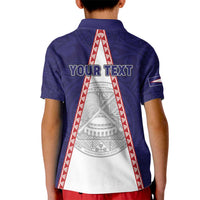 Personalised American Samoa Flag Day Kid Polo Shirt Flag Style