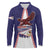 Personalised American Samoa Flag Day Long Sleeve Polo Shirt Flag Style