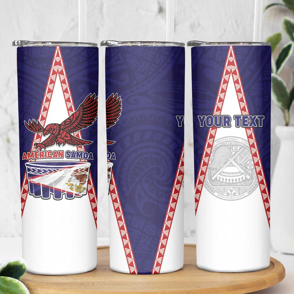 Personalised American Samoa Flag Day Skinny Tumbler Flag Style