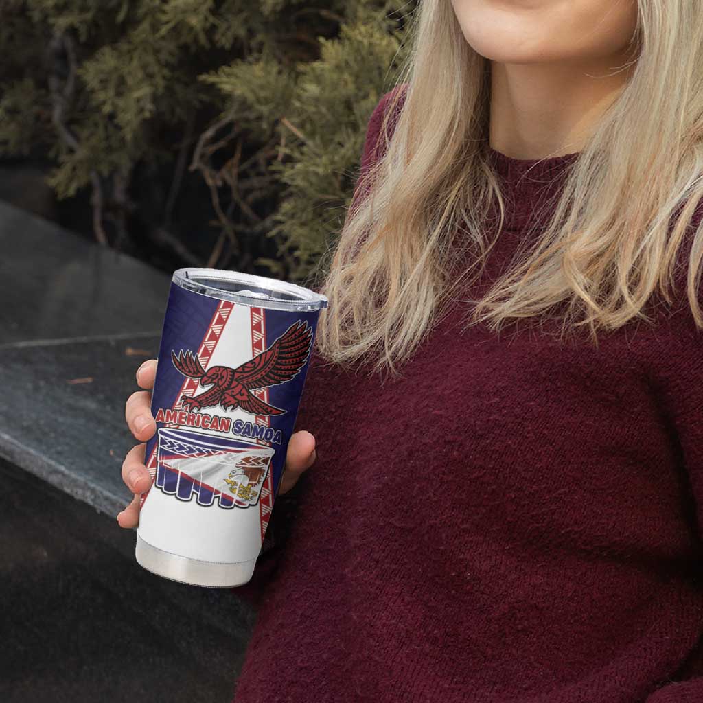 Personalised American Samoa Flag Day Tumbler Cup Flag Style