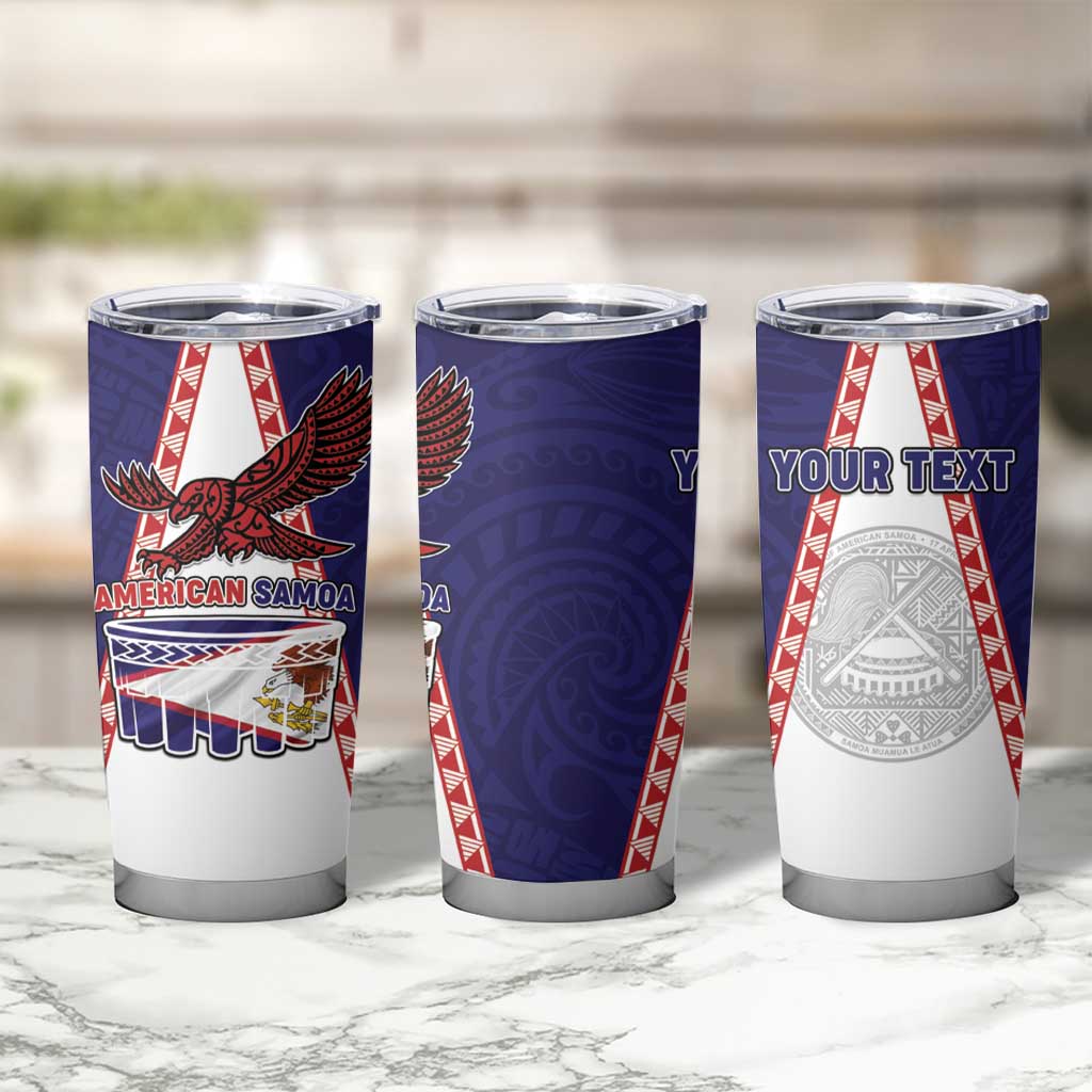 Personalised American Samoa Flag Day Tumbler Cup Flag Style