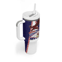 Personalised American Samoa Flag Day Tumbler With Handle Flag Style