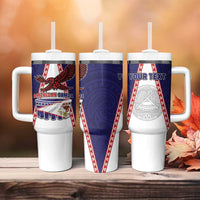 Personalised American Samoa Flag Day Tumbler With Handle Flag Style