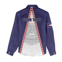 Personalised American Samoa Flag Day Women Casual Shirt Flag Style