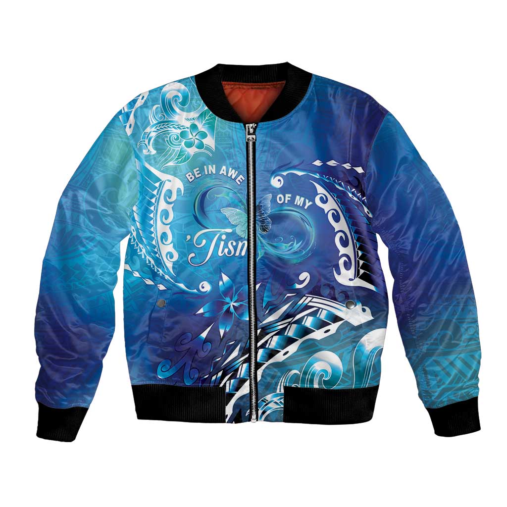 Polynesia Autism Awareness Bomber Jacket Be In Awe Of My 'Tism
