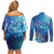 Polynesia Autism Awareness Couples Matching Off Shoulder Short Dress and Long Sleeve Button Shirt Be In Awe Of My 'Tism