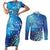Polynesia Autism Awareness Couples Matching Short Sleeve Bodycon Dress and Long Sleeve Button Shirt Be In Awe Of My 'Tism