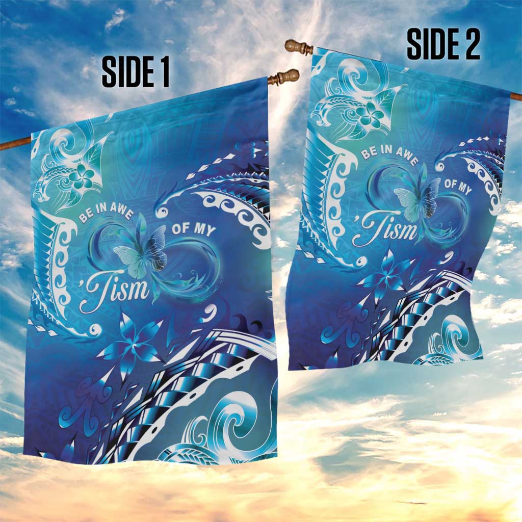 Polynesia Autism Awareness Garden Flag Be In Awe Of My 'Tism