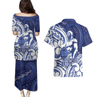 Guam Chief Kepuha Couples Matching Puletasi and Hawaiian Shirt Chamorro Pride