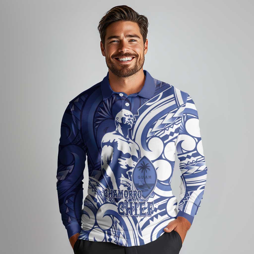 Guam Chief Kepuha Long Sleeve Polo Shirt Chamorro Pride