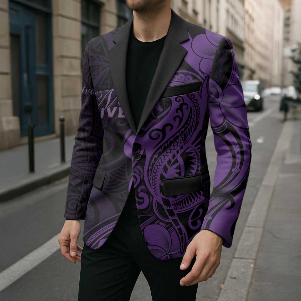 Personalised Lupus Warrior Blazer Never Give Up Polynesian Style