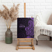 Lupus Warrior Canvas Wall Art Never Give Up Polynesian Style