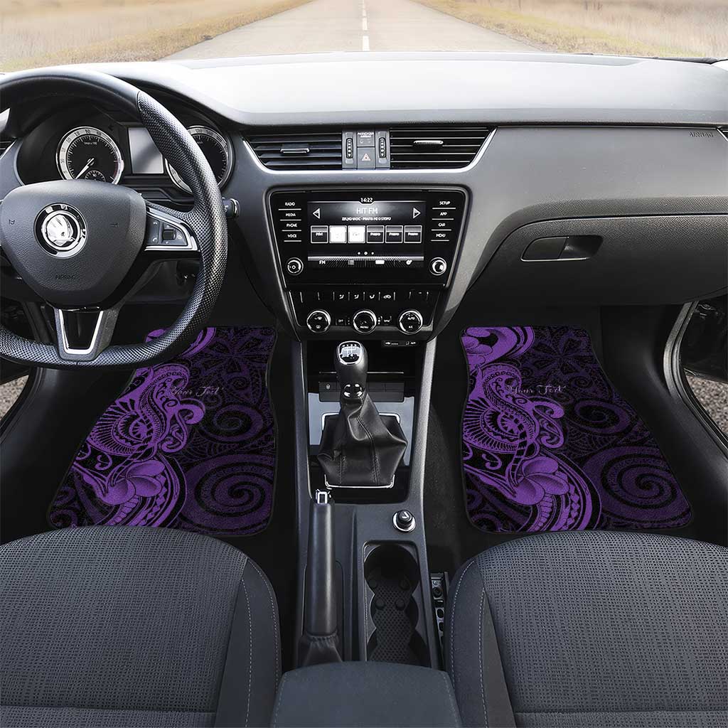 Personalised Lupus Warrior Car Mats Never Give Up Polynesian Style