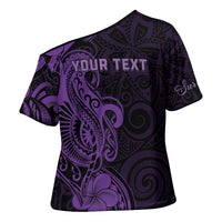 Personalised Lupus Warrior Cross Shoulder Shirt Never Give Up Polynesian Style