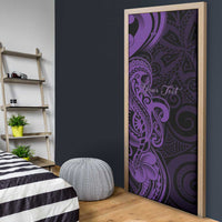 Personalised Lupus Warrior Door Cover Never Give Up Polynesian Style