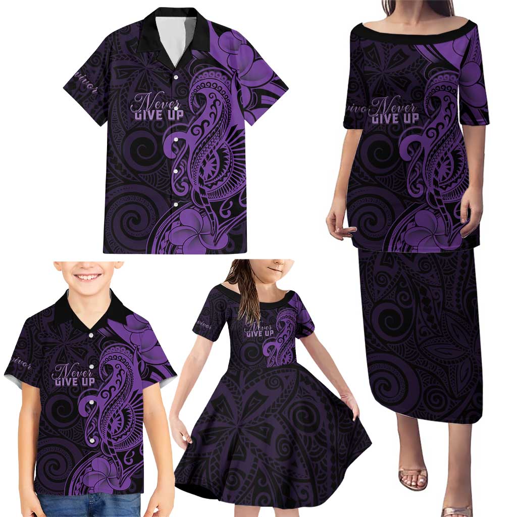 Personalised Lupus Warrior Family Matching Puletasi and Hawaiian Shirt Never Give Up Polynesian Style