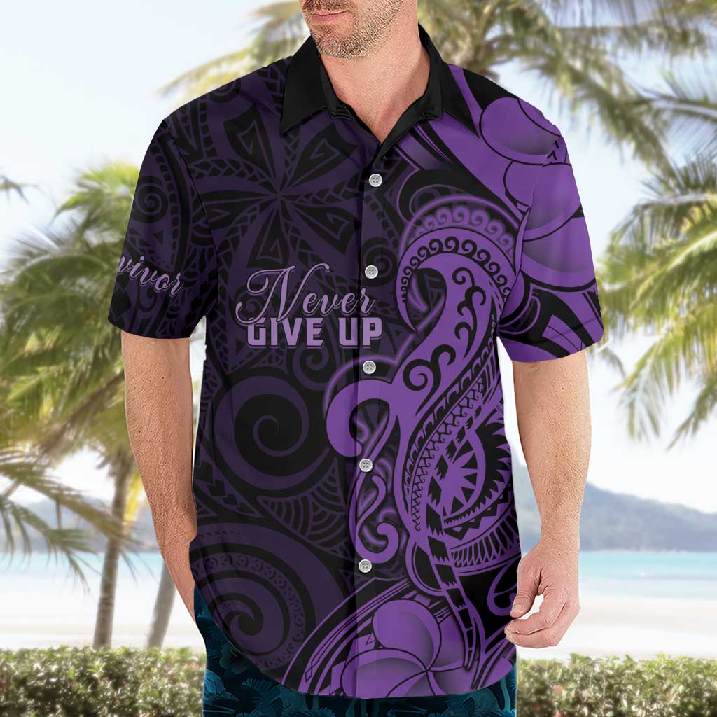 Personalised Lupus Warrior Hawaiian Shirt Never Give Up Polynesian Style