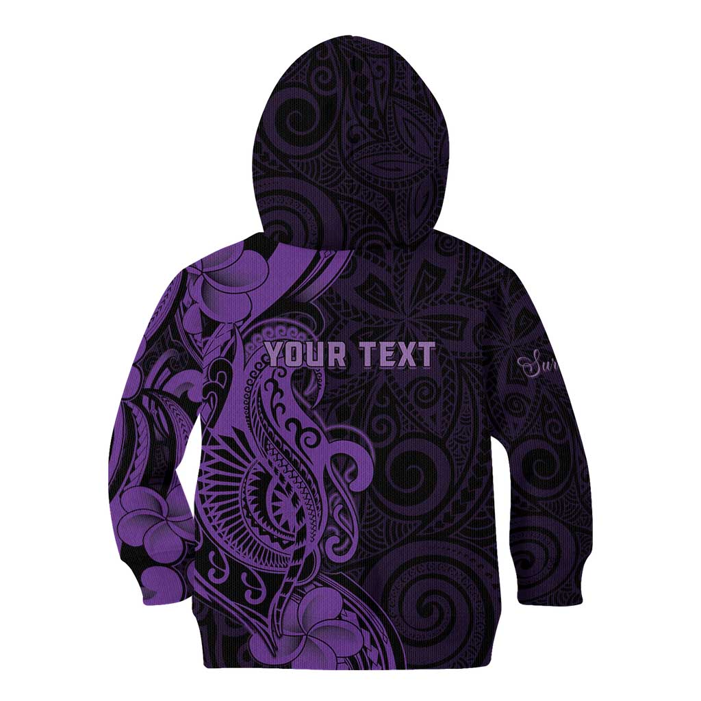 Personalised Lupus Warrior Kid Hoodie Never Give Up Polynesian Style