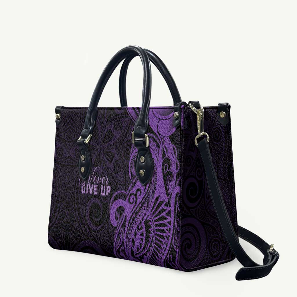 Lupus Warrior Leather Bag Never Give Up Polynesian Style